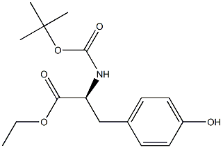 BOC-L-酪氨酸乙酯, , 结构式