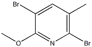 2-甲氧基-5-甲基-3,6-二溴吡啶 结构式
