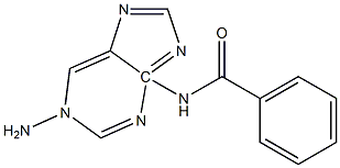 1-amino-4-benzoylaminopurine 化学構造式