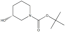 (R)-1-叔丁氧羰基3-羟基哌啶, , 结构式