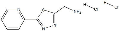 (5-(pyridin-2-yl)-1,3,4-thiadiazol-2-yl)methanamine dihydrochloride Struktur