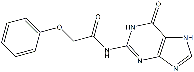 N2-苯氧基乙酰基鸟嘌呤, , 结构式