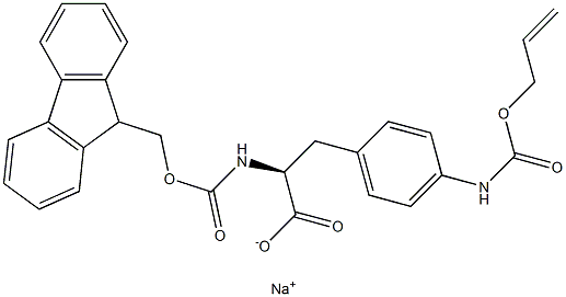 sodium (2S)-2-({[(9H-fluoren-9-yl)methoxy]carbonyl}amino)-3-(4-{[(prop-2-en-1-yloxy)carbonyl]amino}phenyl)propanoate Structure