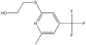 2-{[6-甲基-4-(三氟甲基)-2-吡啶]硫代}乙醇, , 结构式