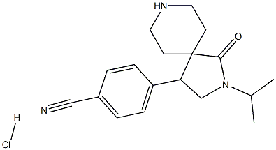 4-(2-ISOPROPYL-1-OXO-2,8-DIAZASPIRO[4.5]DECAN-4-YL)BENZONITRILE HYDROCHLORIDE