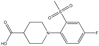 1-[4-FLUORO-2-(METHYLSULFONYL)PHENYL]PIPERIDINE-4-CARBOXYLIC ACID