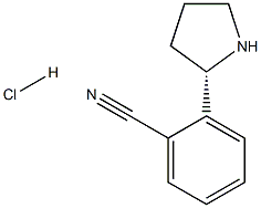 (S)-2-(PYRROLIDIN-2-YL)BENZONITRILE HYDROCHLORIDE 结构式