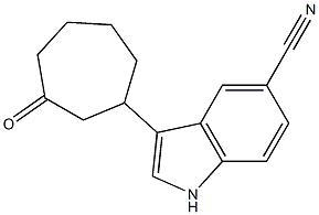 3-(3-OXO-CYCLOHEPTYL)-1H-INDOLE-5-CARBONITRILE Structure
