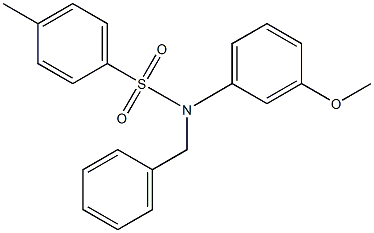 N-BENZYL-N-(3-METHOXY-PHENYL)-4-METHYL-BENZENESULFONAMIDE 化学構造式