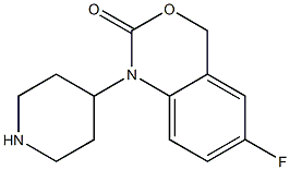 6-FLUORO-1-PIPERIDIN-4-YL-1,4-DIHYDRO-BENZO[D][1,3]OXAZIN-2-ONE Struktur