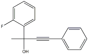 2-(2-FLUORO-PHENYL)-4-PHENYL-BUT-3-YN-2-OL 结构式