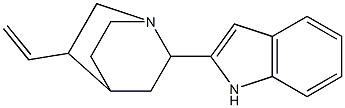 2-(5-VINYL-1-AZABICYCLO[2,2,2]OCTAN-2-YL)INDOLE Struktur