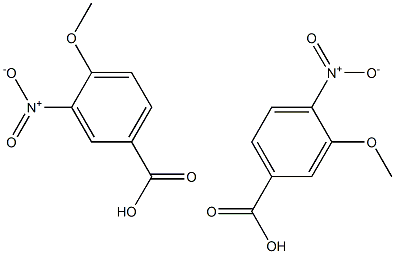 3-硝基-4-甲氧基苯甲酸(3-甲氧基-4-硝基苯甲酸) 结构式