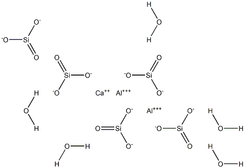 Calcium dialuminum pentasilicate pentahydrate Struktur