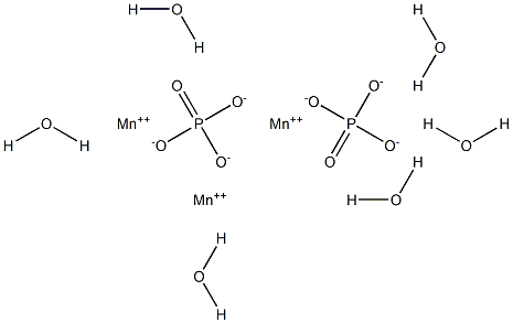 Manganese(II) orthophosphate hexahydrate Structure