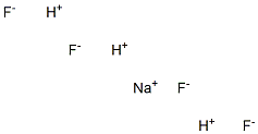 Sodium trihydrogen tetrafluoride Struktur