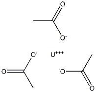 Uranium(III) acetate Struktur
