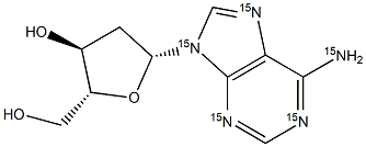 2'-Deoxyadenosine-15N5 结构式