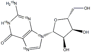 Guanosine-15N5 Structure