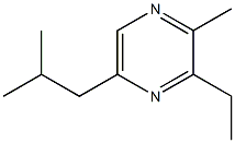 2-methyl-3-ethyl-5-isobutylpyrazine Struktur