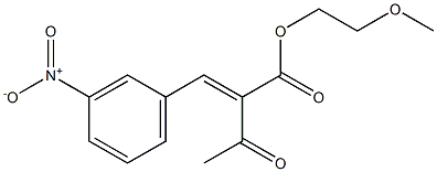 2-(3-硝基苯亚甲基)乙酰乙酸甲氧基乙酯,,结构式