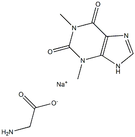 茶碱甘氨酸钠, , 结构式