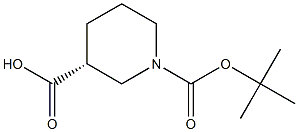 (R)-N-BOC-哌啶-3-甲酸,,结构式