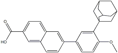 6- [3- (1-adamantyl) -4-methoxyphenyl] -2-naphthoic acid Struktur