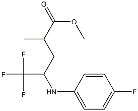 (D,L)5,5,5-三氟甲基-4-(4-氟苯胺基)戊酸甲酯 结构式