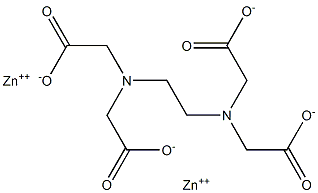 EDTA zinc salt 化学構造式