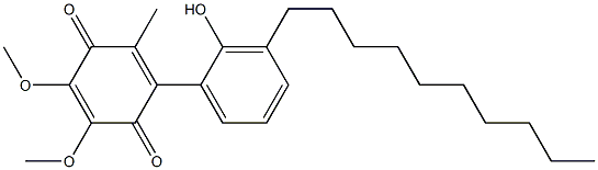 6-(10-羟葵基)-2,3-二甲氧基-5-甲基-1,4-苯醌, , 结构式