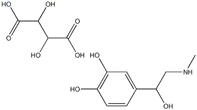 Epinephrine Bitartrate Structure