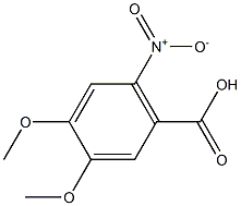 6-硝基-3,4-二甲氧基苯甲酸, , 结构式