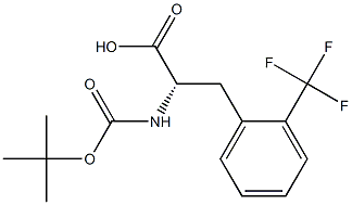 BOC-D-2-三氟甲基苯丙氨酸 结构式