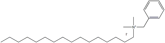 十六烷基二甲基苄基碘化铵, , 结构式
