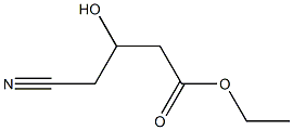 Ethyl 4-cyano-3-hydroxybutyrate 化学構造式