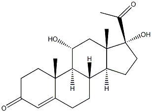 11A,17A-DIHYDROXY-PREGN-4-ENE-3.20-DIONE Struktur