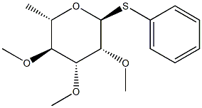 Phenyl2,3,4-tri-O-methyl-a-L-thiorhamnopyranoside,,结构式