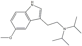 5-methoxy-3-N,N-diisopropylamino-ethylindole Struktur