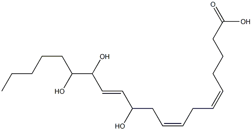 (5Z,8Z,12E)-11,14,15-trihydroxyicosa-5,8,12-trienoic acid Struktur