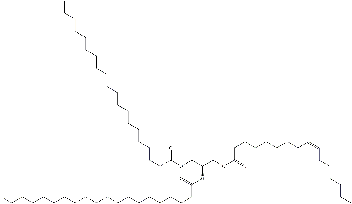 1-(9Z-hexadecenoyl)-2,3-dieicosanoyl-sn-glycerol Struktur