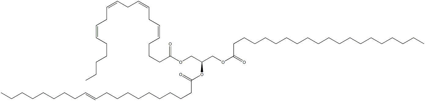 1-eicosanoyl-2-(11Z-eicosenoyl)-3-(5Z,8Z,11Z,14Z-eicosatetraenoyl)-sn-glycerol Structure