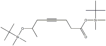 4-Octynoic acid, 7-(t-butyldimethylsilyloxy)-, t-butyldimethylsilyl es ter Structure