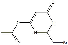 6H-1,3-Oxazin-6-one, 4-acetoxy-2-bromomethyl- Structure