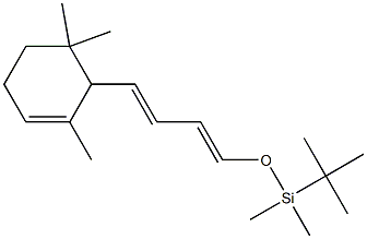 t-Butyl-dimethyl-[4-(2,6,6-trimethyl-cyclohex-2-enyl)-buta-1,3-dienylo xy]-silane 化学構造式