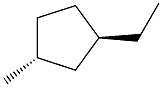 trans-1-Ethyl-3-methylcyclopentane. Structure