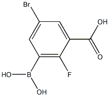 3-Borono-5-bromo-2-fluorobenzoic acid Structure