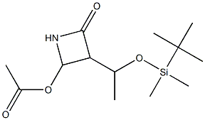 4-acetoxy-3-(1'-((tert-butyldimethylsilyl)oxy)ethyl)-2-azetidinone Structure