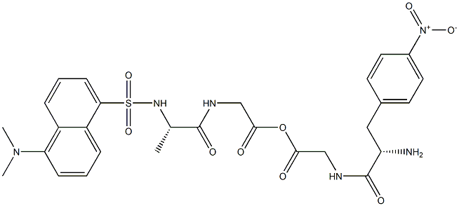 dansyl-alanyl-glycyl-4-nitrophenylalanyl-glycine Structure