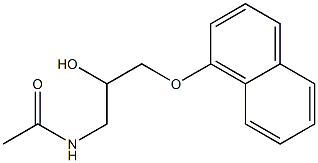 1-acetamino-3-(1-naphthyloxy)-2-propanol 结构式
